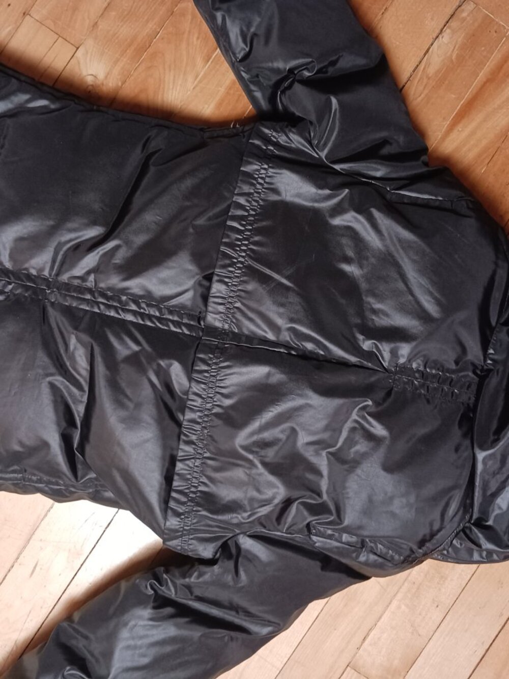Soia & Kyo Long Down Coat XXS Black Hooded Puffer Winter Parka Montreal Feather - Picture 12 of 13